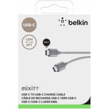 Belkin F2U041bt06-GRY USB-C, 1,8m, šedý