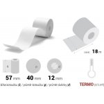 Termopapír šířky 57mm, délka návinu 18m, dutinka 12mm (průměr návinu do 40mm) 10pack (3-123-0189) – Zboží Živě