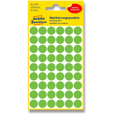 Avery Zweckform 3149 etikety 12mm 5 ks neon zelené – Hledejceny.cz