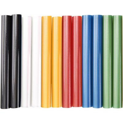 Náplně do tavné pistole - tyčinky 11x100 mm, mix barev, sada 12 ks - EXTOL CRAFT EX9909 – Hledejceny.cz