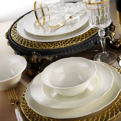 ASIR Porcelánová jídelní souprava RICE bílá 24 ks – Hledejceny.cz