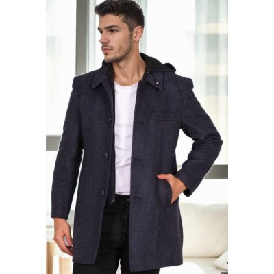 Dewberry PLT9335 Men's Coat-diagonal Black Blue – Zboží Dáma