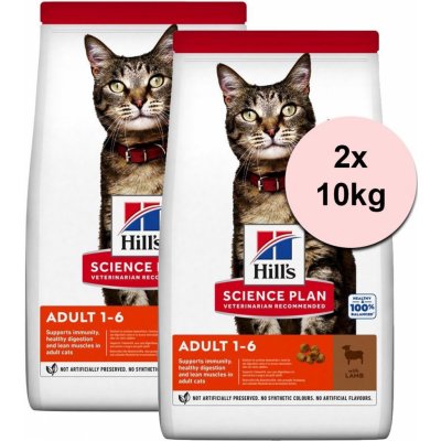 Hill's Science Plan Feline Adult Lamb & Rice 2 x 10 kg – Zboží Mobilmania