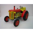 Plechová hračka Kovap Traktor a valník Červená na klíček