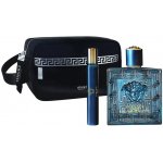 Versace Eros dárková sada pro muže toaletní voda 100 ml + toaletní voda 10 ml + kosmetická taštička – Zboží Mobilmania