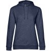 Dámská mikina B & C dámská mikina s kapucí WW04W Heather Navy