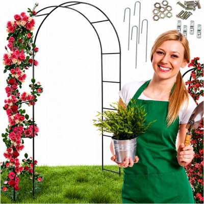 Kovová pergola Mensen 240 cm tmavě zelená – Hledejceny.cz