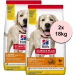 Hill’s Science Plan Adult Light Large Breed Chicken 2 x 18 kg – Hledejceny.cz