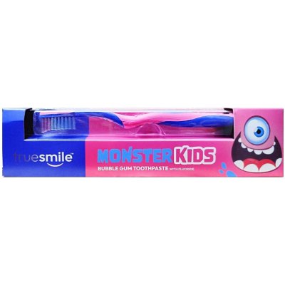 Truesmile Monster Kids Bubblegum 75 ml + kartáček – Hledejceny.cz