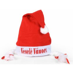 Čepice vánoční s copy Santa claus vánoce