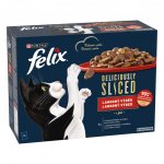 Felix Deliciously Sliced hovězí kuře kachna a krůta v želé 12 x 80 g – Hledejceny.cz