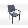 Zahradní židle a křeslo ASKO stohovatelné CALVIN 444 šedá / antracit žíhaná