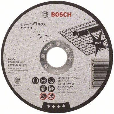 Kotouč řezný rovný Bosch, Expert for Inox 230 mm x 1,9 mm, AS 46 T INOX BF – Zboží Mobilmania