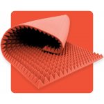 Akustický panel pěna Pyramida 200×100 cm 5 cm melounový – Hledejceny.cz