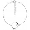 Náramek Šperky eshop náramek ze stříbra obrys kruhu kontura srdce kulaté zirkony G13.26