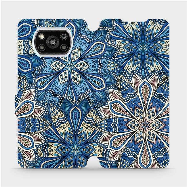 Pouzdro Mobiwear Flipové Xiaomi Poco X3 Pro - V108P Modré mandala květy