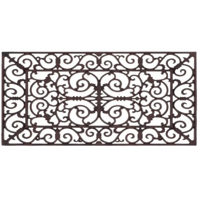 ESSCHERT DESIGN Litinová BEST FOR BOOTS obdelníková s ornamenty červeno-hnědá 72 x 46 cm – Zboží Dáma