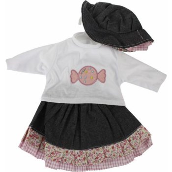 Dimian Oblečky pro panenku 42 - 48 cm Bambolina Amore sukýnka a klobouček