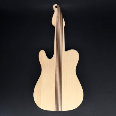 AMADEA Dřevěné prkénko ve tvaru kytary, masivní dřevo, 45x20x2 cm – Zboží Mobilmania