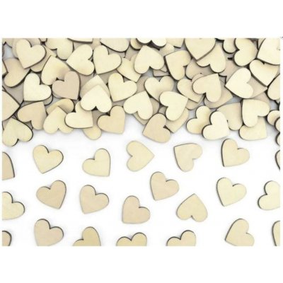 Dřevěná srdíčka 50 ks – Sleviste.cz