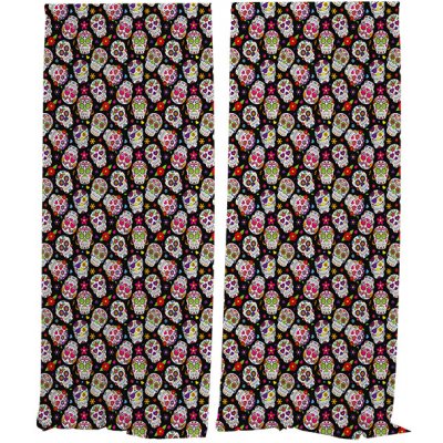 IMPAR Závěsy Mexican skull (Rozměr : 140x250, Materiál: Interlock) – Hledejceny.cz