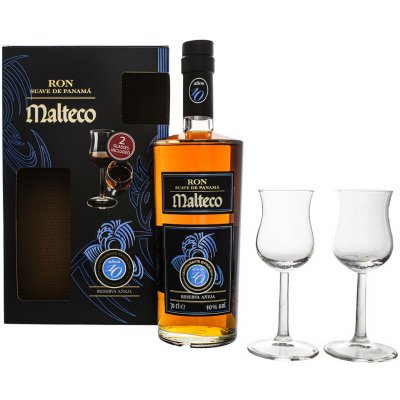 Malteco 10y 40% 0,7 l (dárkové balení 2 sklenice) – Zbozi.Blesk.cz