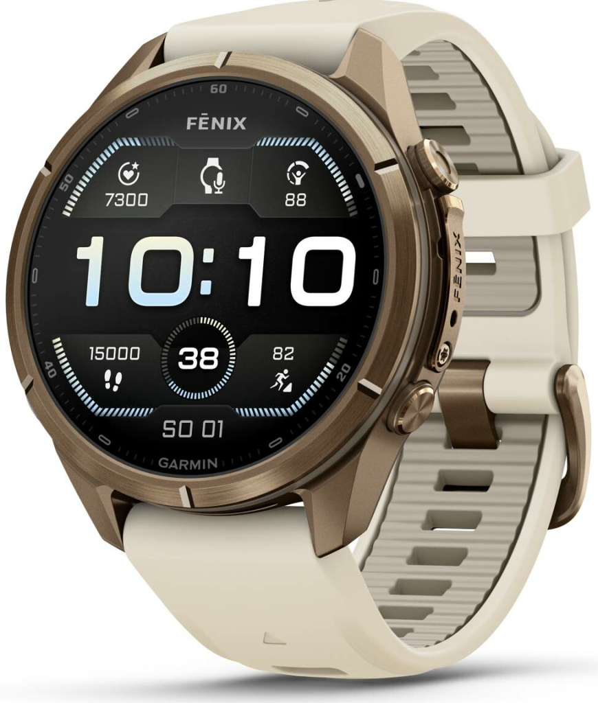 Garmin Fenix 9 Pro 43 mm AMOLED Gold Titanium Cream/Fog Gray 010-04335-26 na Heureka.cz