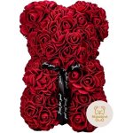 Medvídárek Simple medvídek z růží 25cm - tmavě červený – Zbozi.Blesk.cz