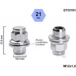 Kolová matice M12x1,5 zavřená, plochá podložka, Toyota, klíč 21, DTOY01P, výška 37,5 mm – Sleviste.cz