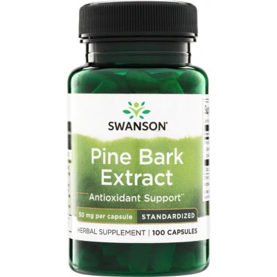 Swanson Borová Kůra Pine Bark Extract 50 mg 100 kapslí – Hledejceny.cz