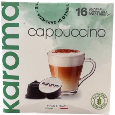 Karoma cappuccino kapsle kompatibilní se systémem Dolce Gusto 16 ks – Hledejceny.cz