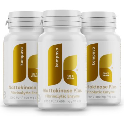 Kompava 3-balení Nattokinase Plus 400 mg 90 kapslí – Hledejceny.cz