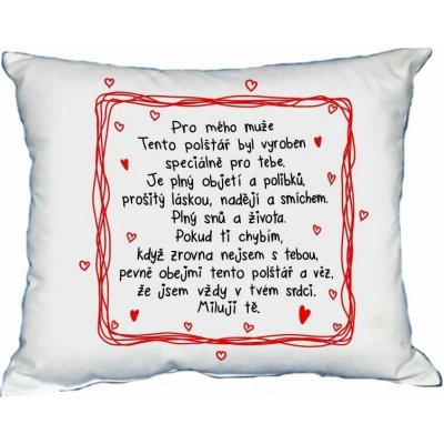 Moon River polštář Svatý Valentýn Pro mého muže 35x35 – Hledejceny.cz