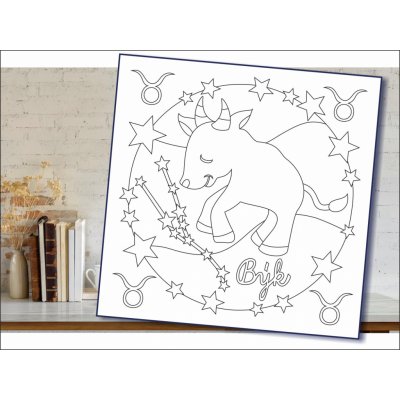 Radost v písku Šablona na pískování obrázkový horoskop býk 490 x 490 mm – Zboží Mobilmania