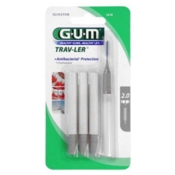 GUM Trav-Ler mezizubní kartáčky s chlorhexidinem cylindrický 2,0 mm 6 ks blistr