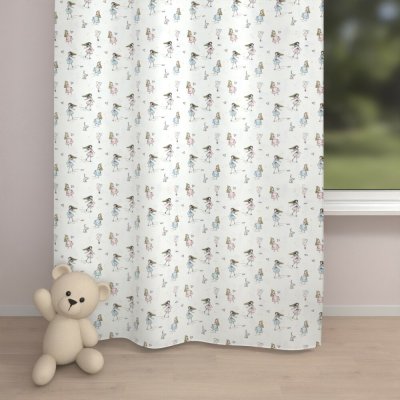 Biante Dětský bavlněný závěs Sandra SA-261 Krasobruslařky na krémovém 130x200 cm – Hledejceny.cz