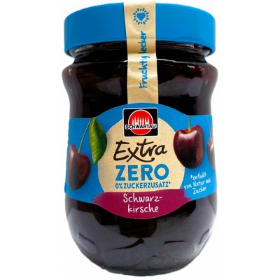 SCHWARTAU Extra ZERO Schwarz Kirsche ovocný džem s černou třešní, bez přidaného cukru, se sladidly 280 g – Zboží Dáma