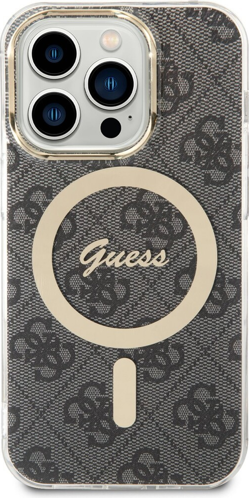 Pouzdro Guess 4G IML MagSafe iPhone 14 Pro černé