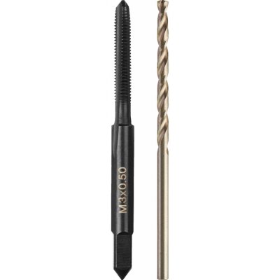 Milwaukee Sada metrických závitníků s přímými drážkami včetně vrtáků - 2 pc M6-1.0 Plug tap & 5.0 DRILL BIT set – Hledejceny.cz