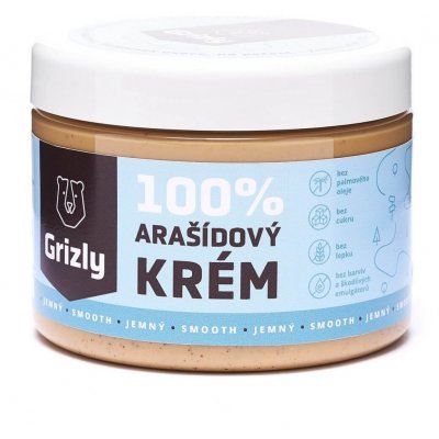 Grizly Arašídový krém jemný 500 g – Sleviste.cz