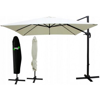 GEKO Zahradní slunečník Roma GAO5408 3x3m béžový s obalem – Sleviste.cz