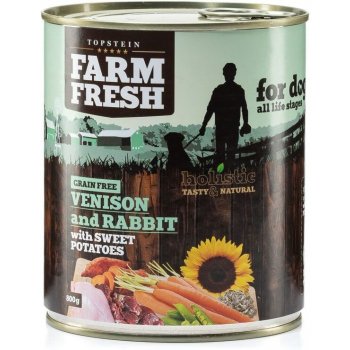 Topstein Farm Fresh Venison and Rabbit & Sweet Potato 400 g