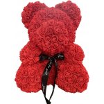 Medvídek z růží 40 cm, červený SPRINGOS ROSE BEAR – Zboží Dáma