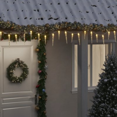 vidaXL Icicle Fairy Lights 100 LED teplá bílá 10 m akrylové PVC – Hledejceny.cz