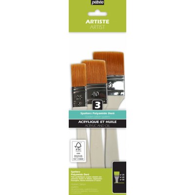 Sada 3 štětců Yellow polyamid spalters PEBEO – Zboží Dáma