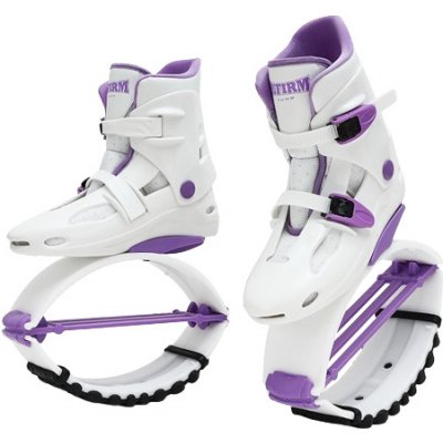 Kangoo Jumping Kangaroo Boots bílo-fialové 75-95 kg – Zboží Dáma