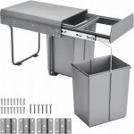 SucceBuy Výsuvný Odpadkový Koš 20 L x 2 Skrytý Odpadkový Koš Do Kuchyně – Sleviste.cz