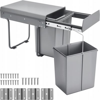 SucceBuy Výsuvný Odpadkový Koš 20 L x 2 Skrytý Odpadkový Koš Do Kuchyně – Sleviste.cz