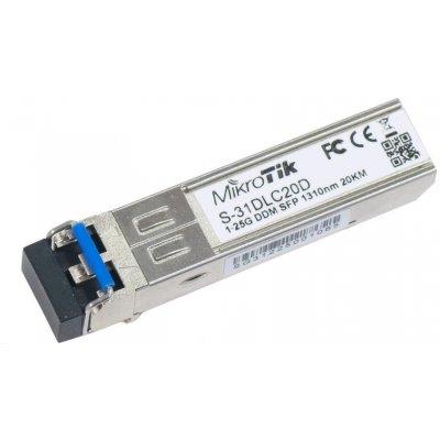 MikroTik SFP (miniGBIC) modul S-31DLC20D, SM, 20km, 1.25G - S-31DLC20D – Zboží Živě