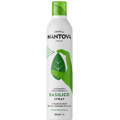 Mantova Olej ve spreji olivový s příchutí bazalky 200 ml – Zboží Dáma